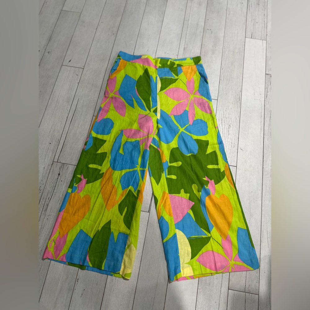Vibrant Floral Print Pants